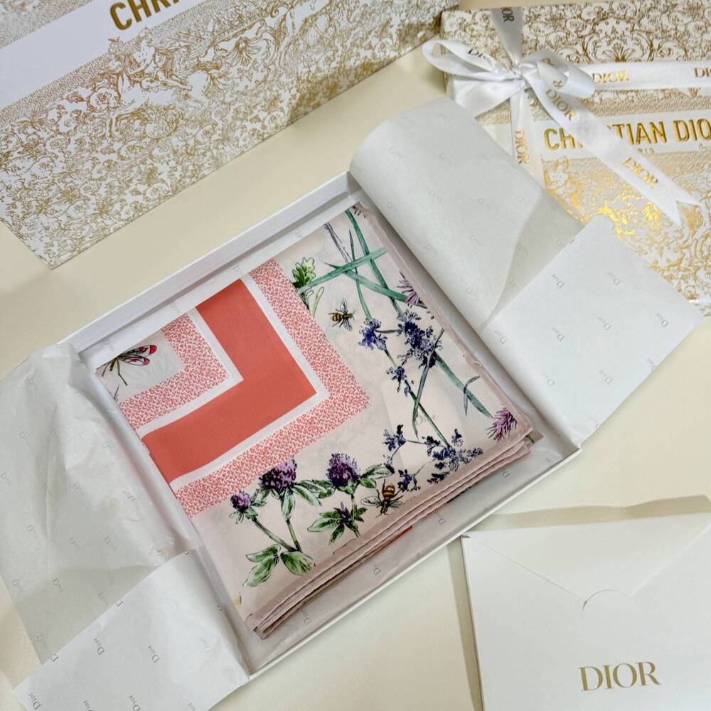Dior Floral Square Scarf